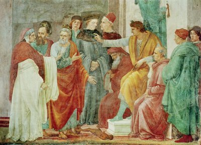 La disputa con Simon Mago (Nerone in trono), fascia inferiore della parete a destra dell